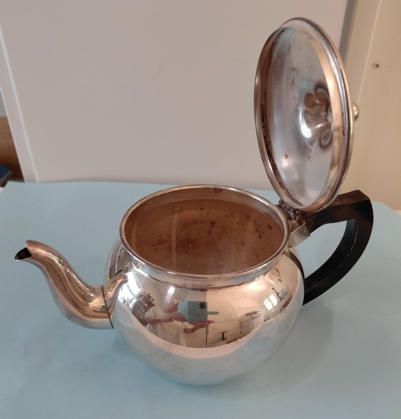 Teiere: antike, versilberte Tee- oder Kaffee- Kanne – Usato da Zürich venduto da Rosys 3