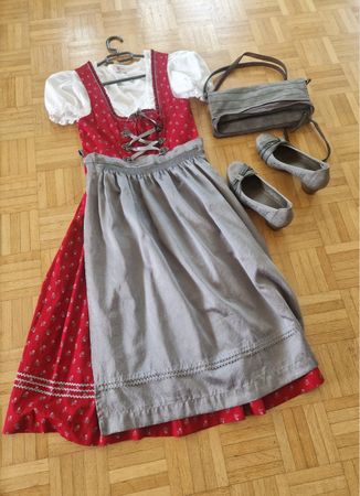 Dirndl Trachtenkleid von Deichlon-Deisen, Gr. 36, Top Zustan
