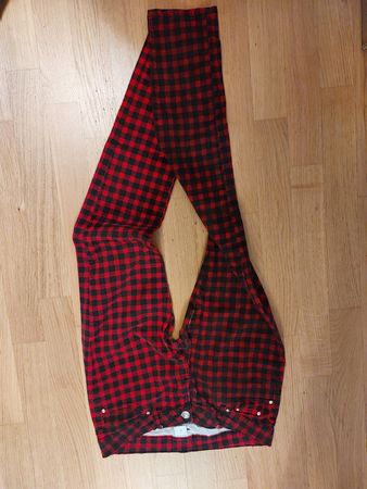 Miss Sporty Hose, rot/schwarz kariert, Low waist