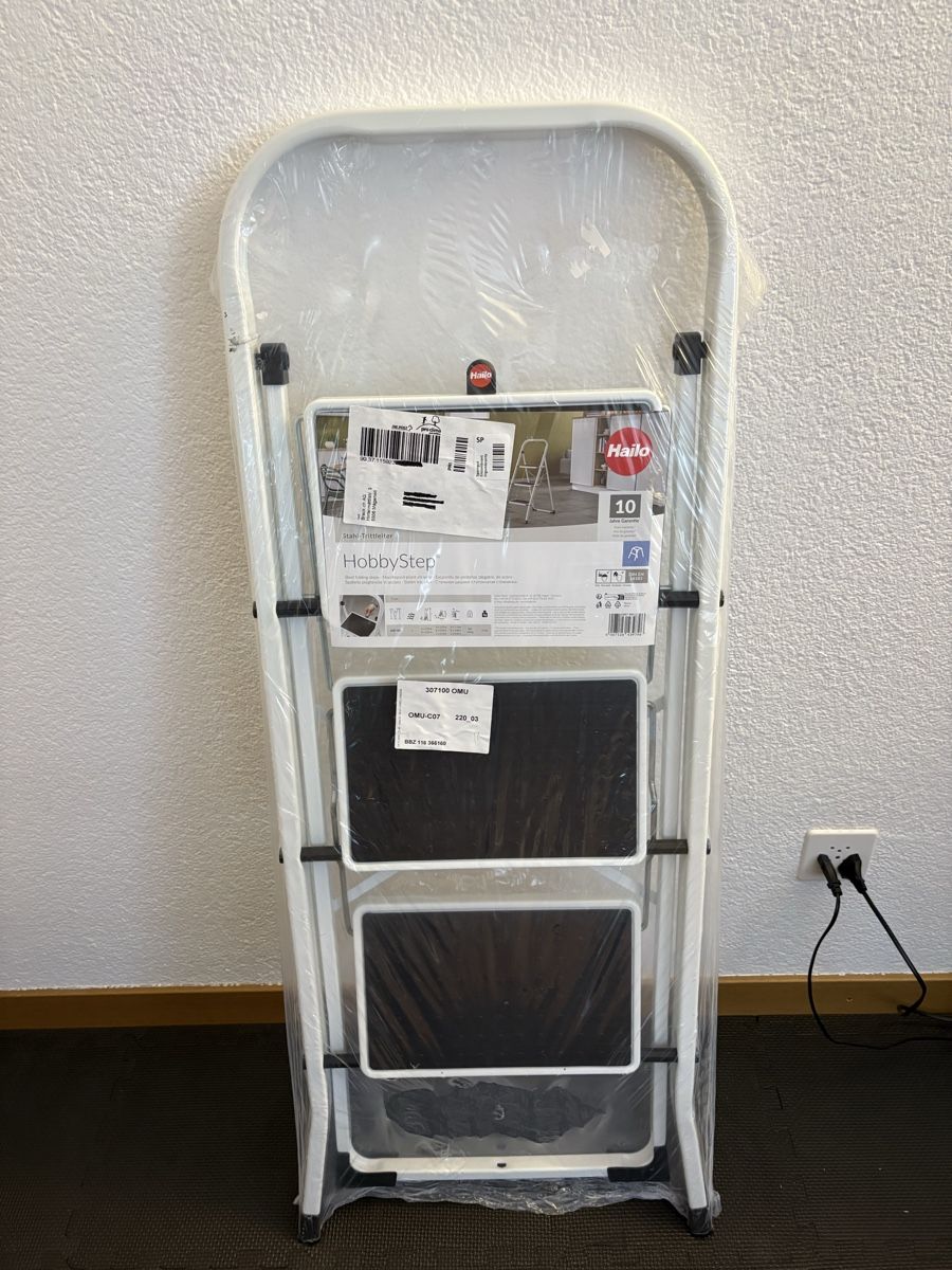 Hailo Leitern: Hailo Klappleiter K20 3 Stufen – Neu und originalverpackt aus Solothurn von boenisworld