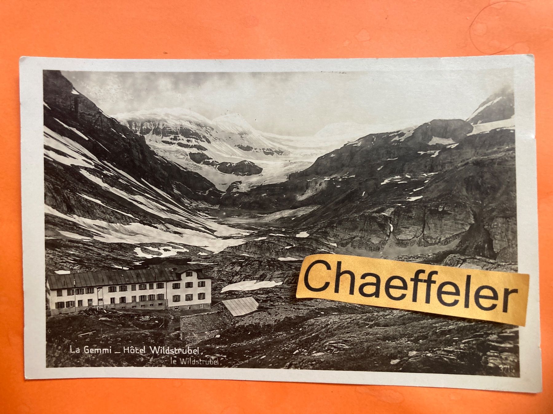 Cartoline postali: La Gemmi - Hôtel Wildstrubel – Usato da Zürich venduto da Chaeffeler