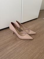 Jolis escarpins beige rosé, talon de 7,5 cm
