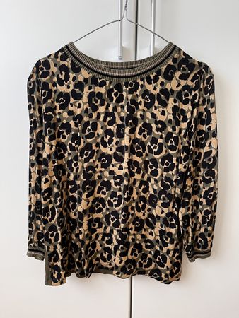 Rich&Royal Shirt, Grösse S, Olive/Leopard