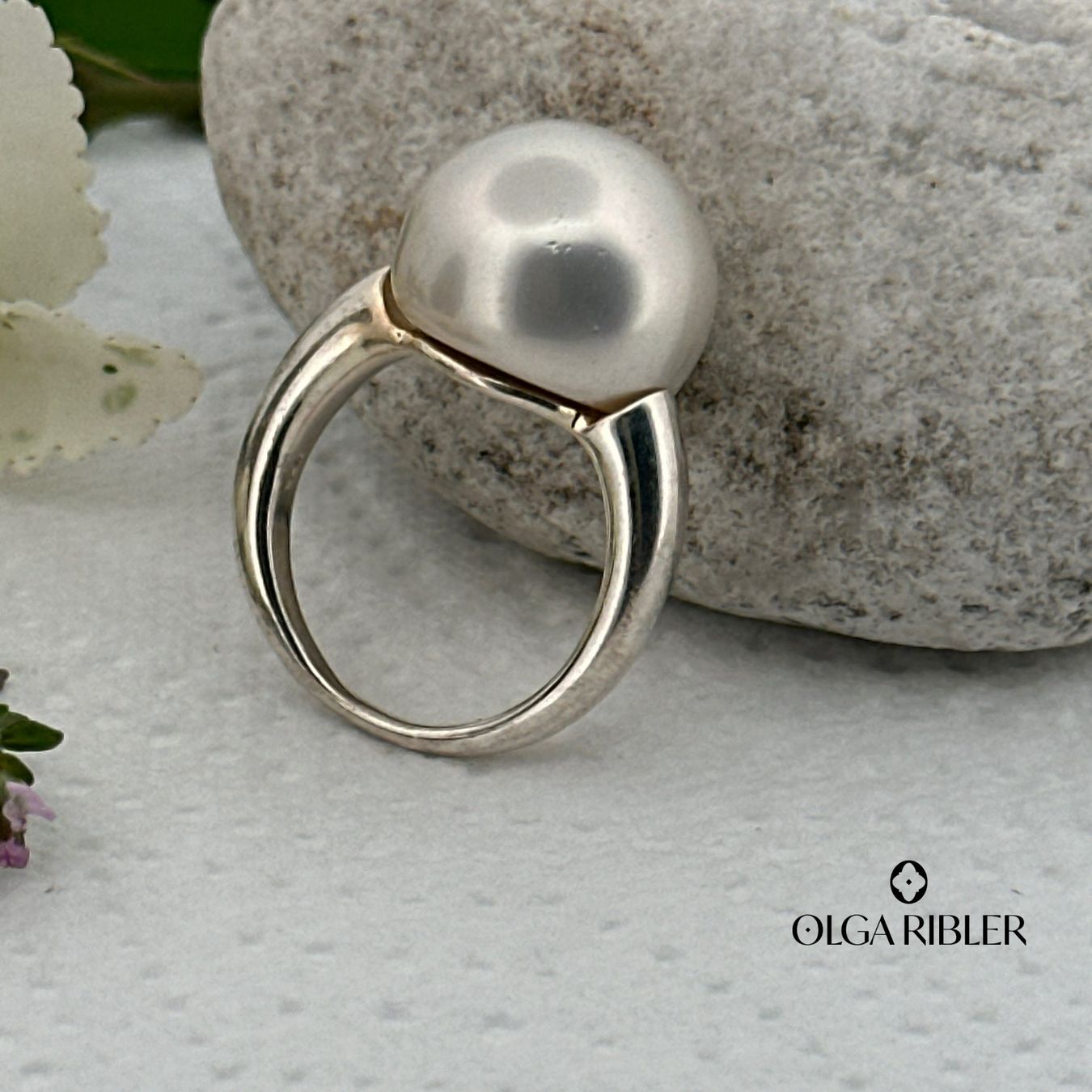 Olga Ribler Anelli: Kunstperle Sterling Silber Ring - Grösse 55 – Nuovo (secondo la descrizione) da Luzern venduto da Schmuckoutlet 2