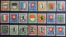 Schweiz PJ ex. Kat. 21-36 */gest. 1922/25 Kat. 195 Fr.