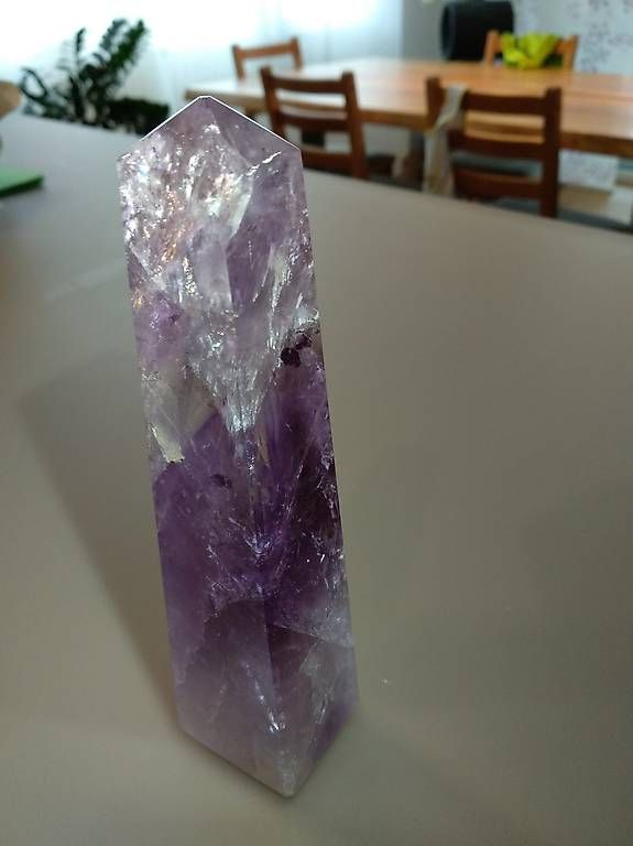 Mineralien & Heilsteine: Amethystspitze, Rauchquarzspitze – Gebraucht aus Rebstein von Dom-Grab_83 1