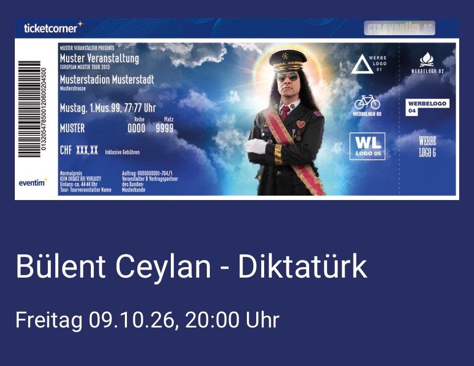 Biglietti: Bülent Ceylan Tickets 9.10.2026 – Usato da Wollerau venduto da Rentom69