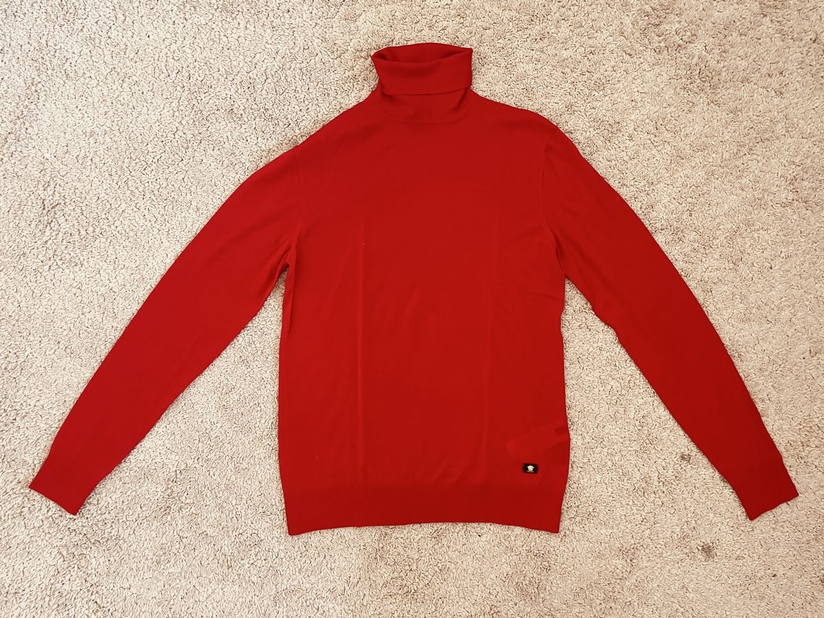 Versace Maglioni & Felpe: Versace Rollkragenpullover, rot, Grösse 50, Neu – Nuovo (secondo la descrizione) da Basel venduto da MarkenundKleidung 7