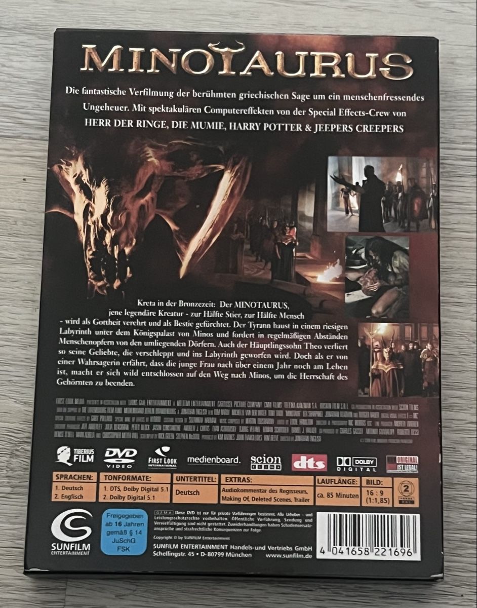 Tutti i DVDs: DVD „Minotaurus“ – Usato da Zofingen venduto da MarcellaL 1