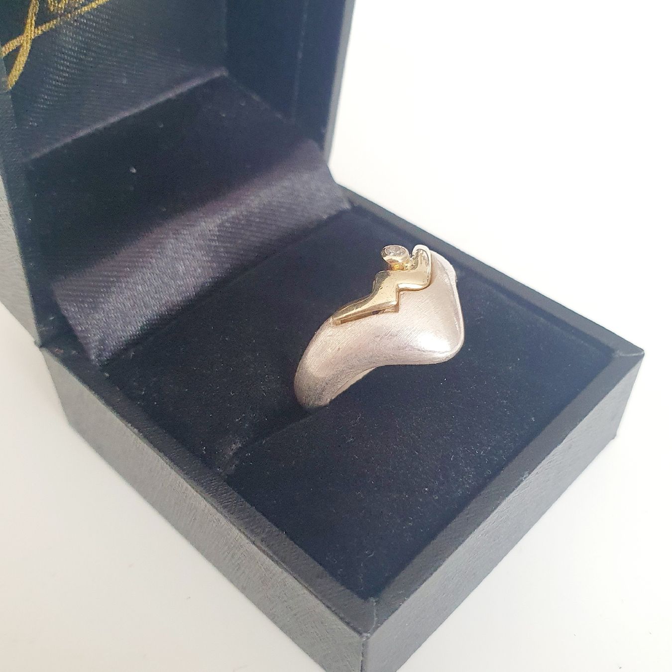 Anelli: Ring Silber 925 mit gold Elemente und Stein Gr 17,8 mm – Usato da Kreuzlingen venduto da Wunderkiste123 2