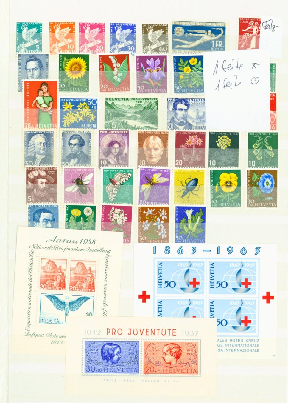 Alle Briefmarken: CH Sammlung mit Blocks 2 Seiten (C258) – Gebraucht aus Seuzach von Harri19