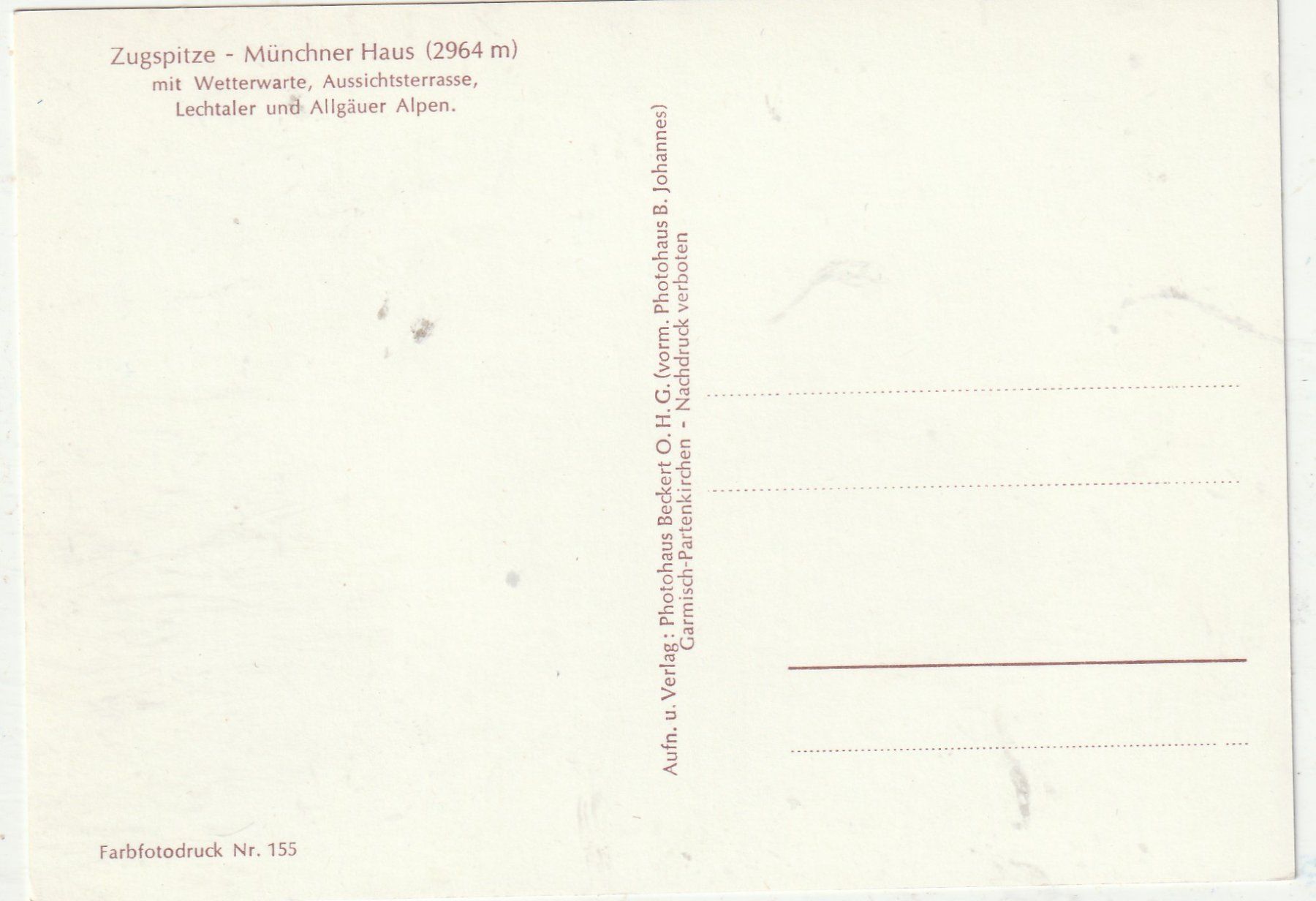 Cartoline postali: Zugspiz Münchner Haus – Usato da Lumbrein venduto da made02 1