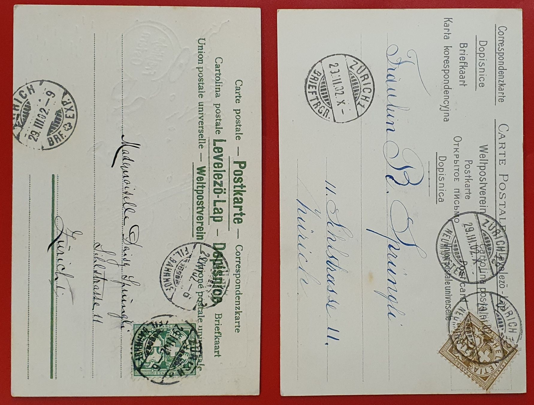 Ansichtskarten: 2er Set Osterkarten 1902 – Gebraucht aus Kreuzlingen von Rschweiz1 1