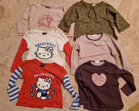 Mädchen Kleiderpaket Grösse 86-98 - Tops & Hosen (3 Slides)