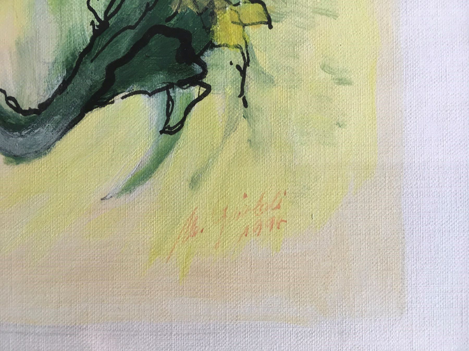 Dipinti: Bild mit Sonnenblume, ca. 37x37 cm – Usato da Basel venduto da citystore 2