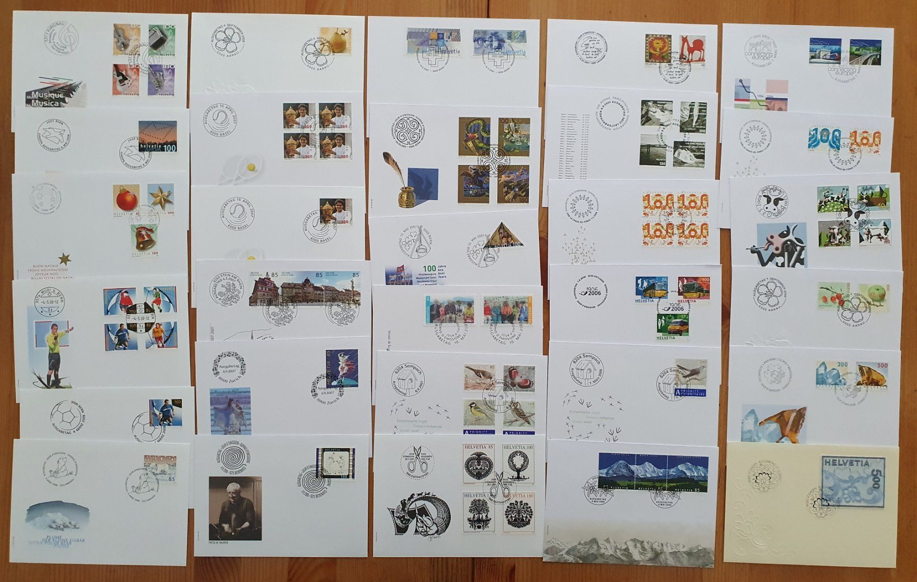 Tutti i francobolli: Schweiz: 900 verschiedene FDC 1960 - 2010 – Usato da Dällikon venduto da Minita 6
