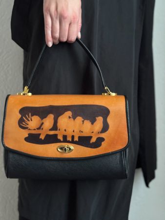 Vintage Kenzo Handtasche Leder Unikat
