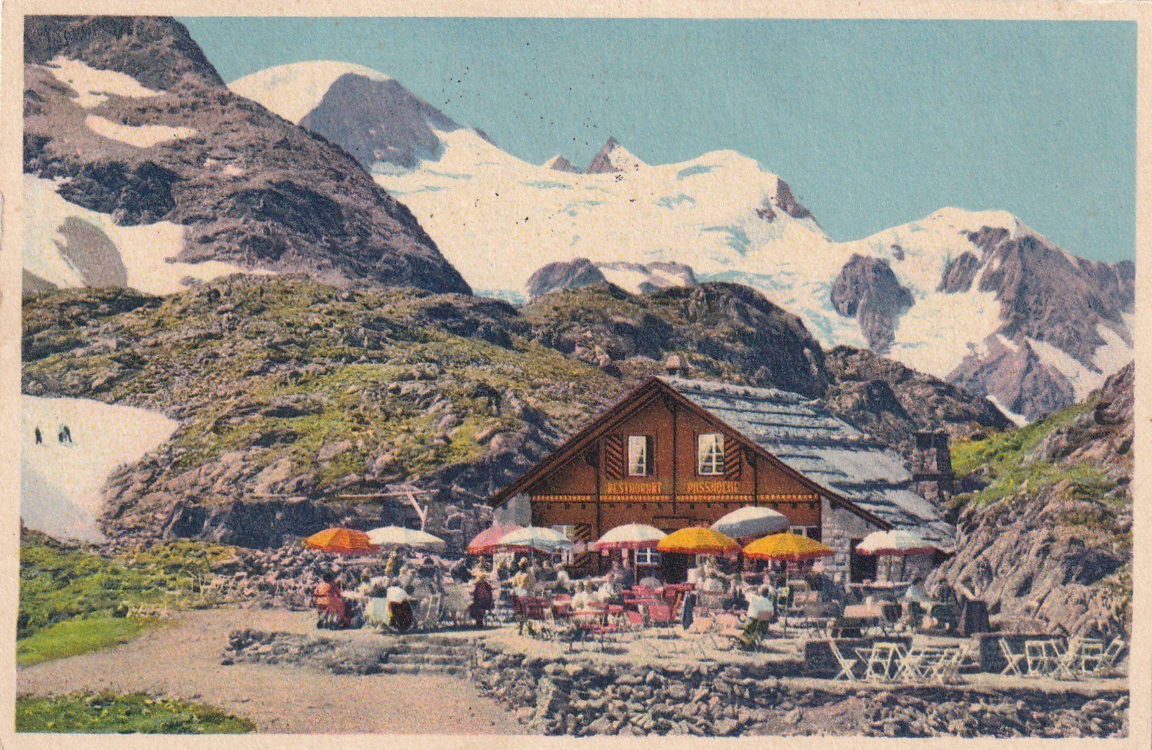 Cartoline postali: Restaurant Sustenpasshöhe Sustenstrasse 1955 – Usato da Cormoret venduto da Pascalll2001