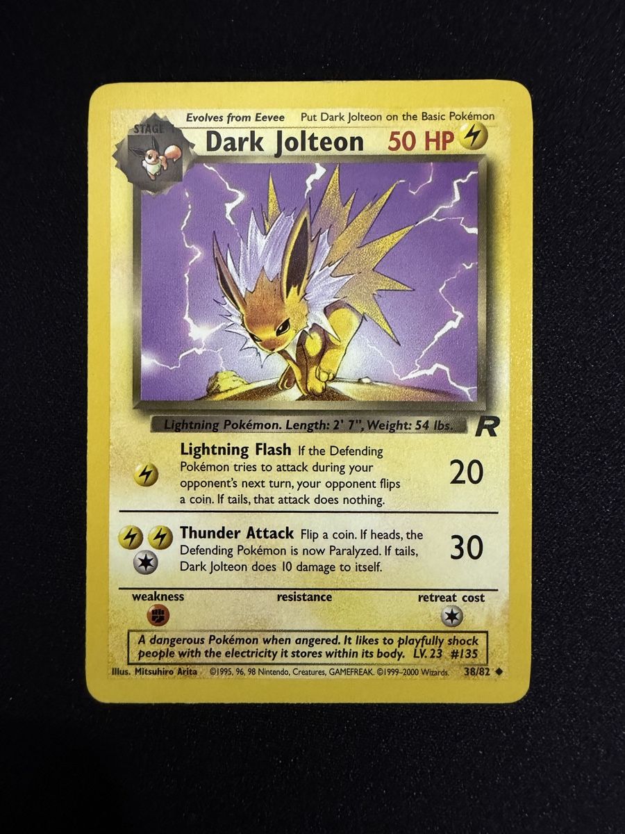 Pokémon Carte collezionabili: Pokemon Dark Jolteon 38/82 Team Rocket - ENG – Usato da Monte Carasso venduto da SMKT