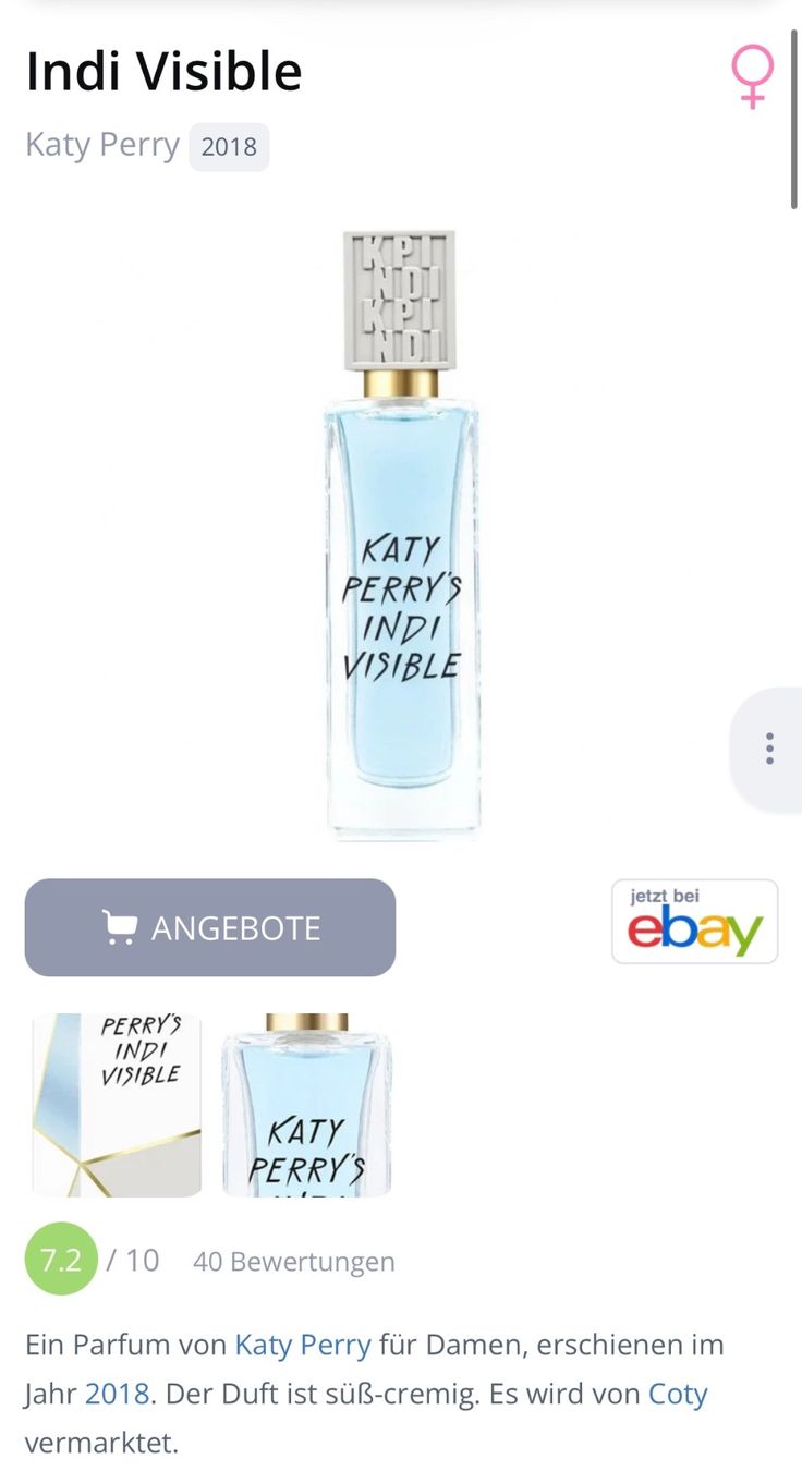 Parfum & Eau de Toilette: Katy Perry's Indi Visible EDP 5ml. Abfüllung – Gebraucht aus Zürich von deruja 5
