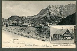 AK sw Litho Eigenthal LU Kurhaus Leo Burri, 2-fach-Bild≈1905