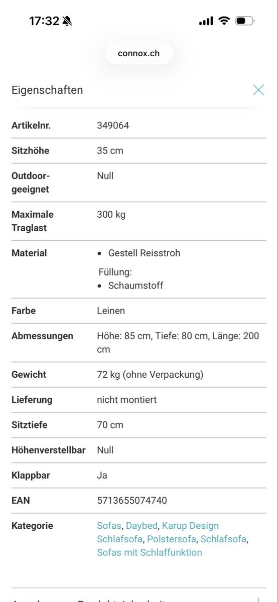 Karup Divani: Schlafsofa Karup Chico mit Tagesdecke / Damast – Usato da Zürich venduto da seb_8rsb 5