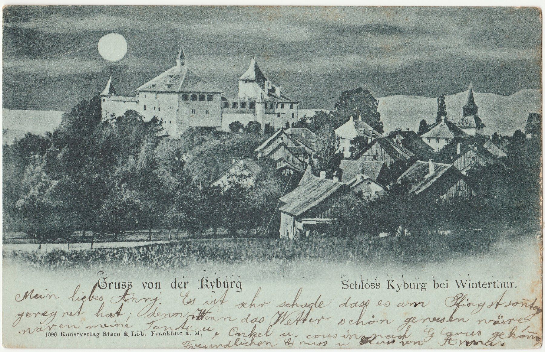 Cartoline postali: Kyburg - (1898) – Usato da Fällanden venduto da Blausegelfliege 1