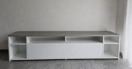 Armoire TV Gris et Blanc