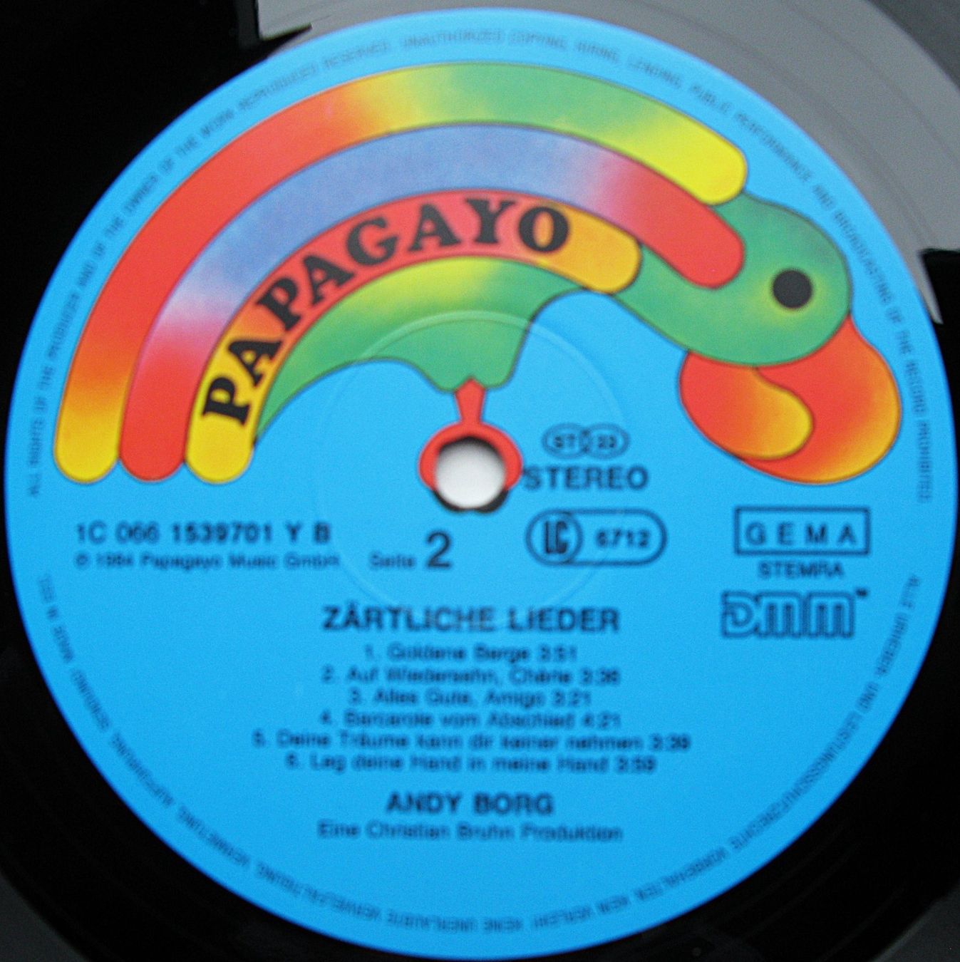 Dischi in vinile: ANDY BORG "Zärtliche Lieder" LP in NEAR MINT – Usato da Monthey venduto da Pingmub 4