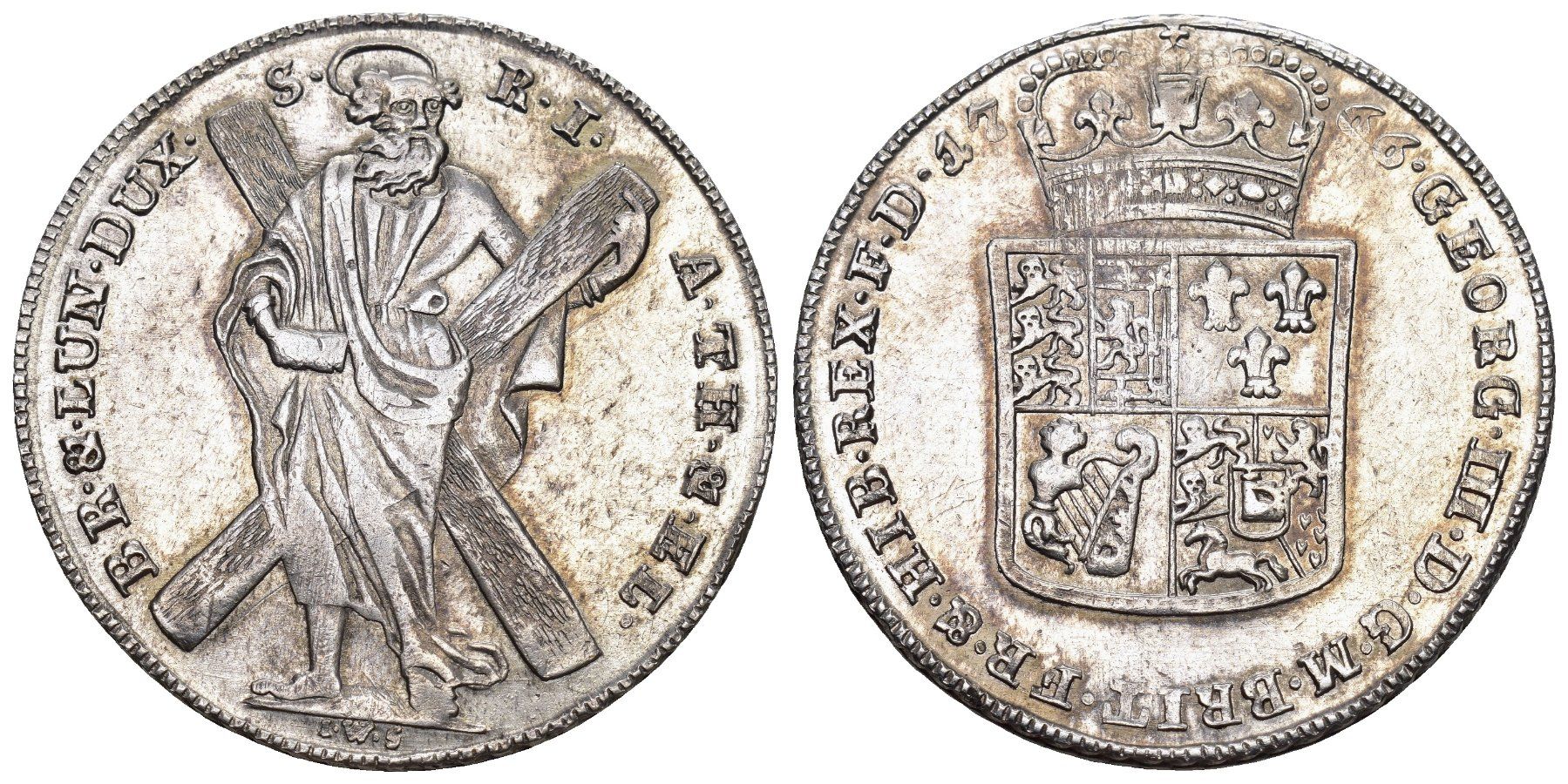 Tutti le monete: Braunschweig Calenberg Hannover 1766 – Usato da Bern venduto da numismatictops