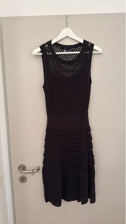 Stylish Black Knitted Summer Dress, Size S, Excellent