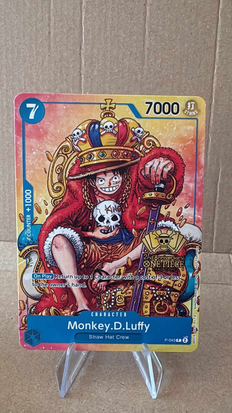 Bandai Carte collezionabili: One Piece TCG - P-043 Monkey.D.Luffy – Nuovo (secondo la descrizione) da Birsfelden venduto da alex4127