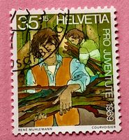 Nr.J 311 Sozialeinsatz Pro Juventute GESTEMPELT 1989   