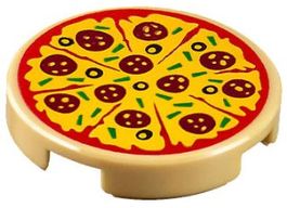Lego Fliese mit Pizza Muster (14769pb160) neu
