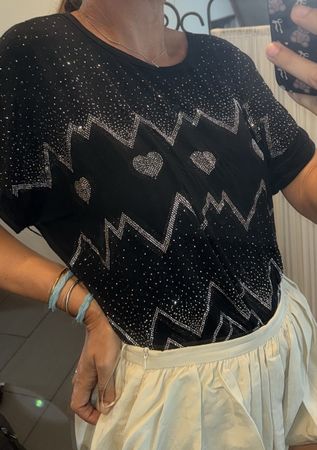Tshirt mit Glitzersteinchen 