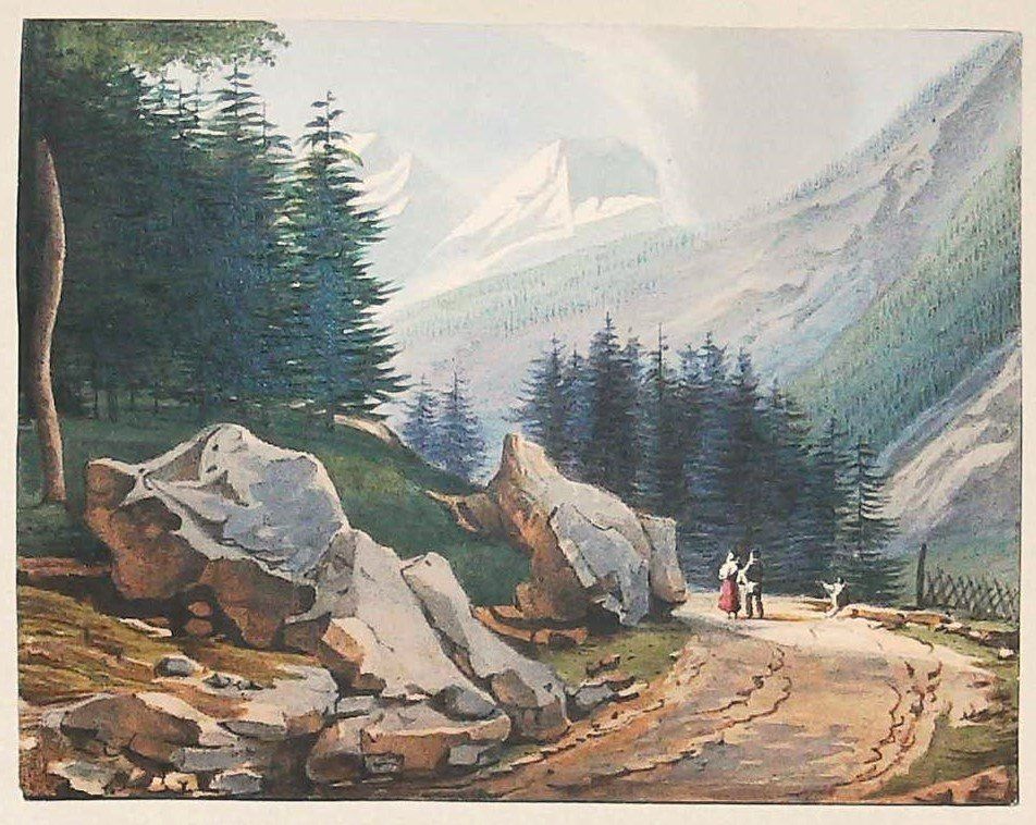 Incisioni: Susten kleine Gouache um 1850 – Usato da Rafz venduto da Helvet32 1