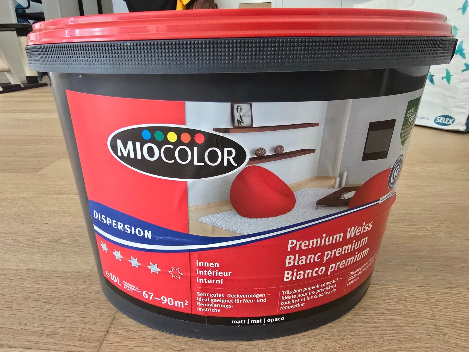 Colori: Miocolor Wandfarbe weiss innen 10L – Nuovo e nell'imballaggio originale da Zofingen venduto da dilpa77