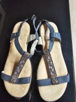 Rieker Sandalen blau mit Schmucksteinen Grösse 39