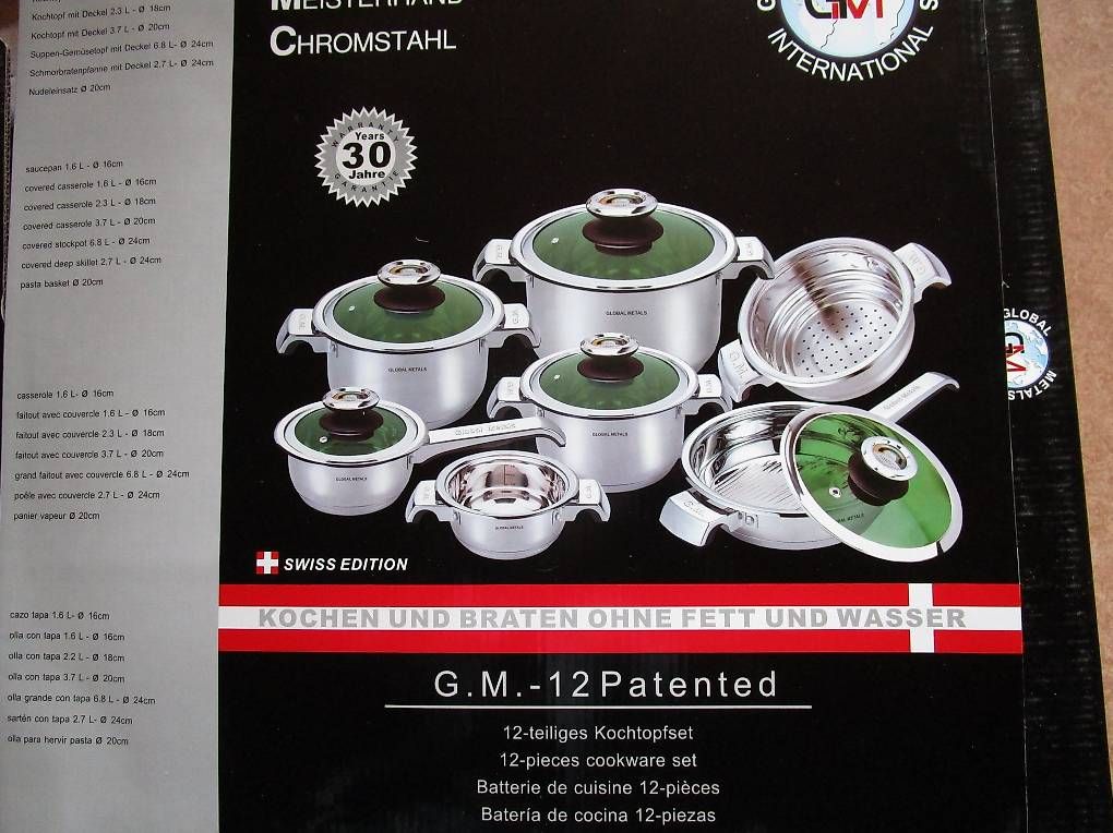 Pentole: Topf set / set casserolles / set pentole – Nuovo e nell'imballaggio originale da Gstaad venduto da Ninasuisse