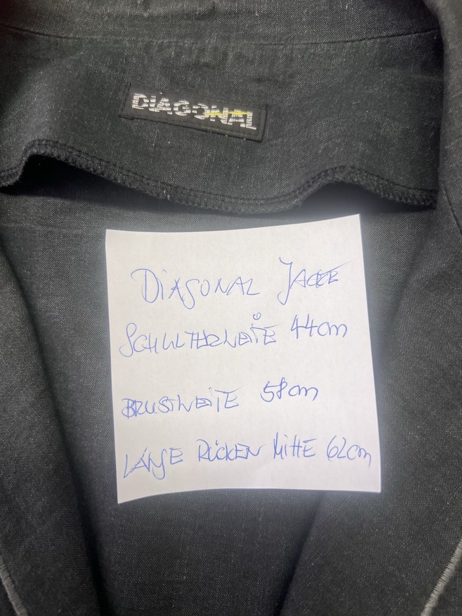 Giacche: DIAGONAL Leinen Blazer dubkelgrau Gr.40/42 lässig – Usato da Burgdorf venduto da puppennetz 8
