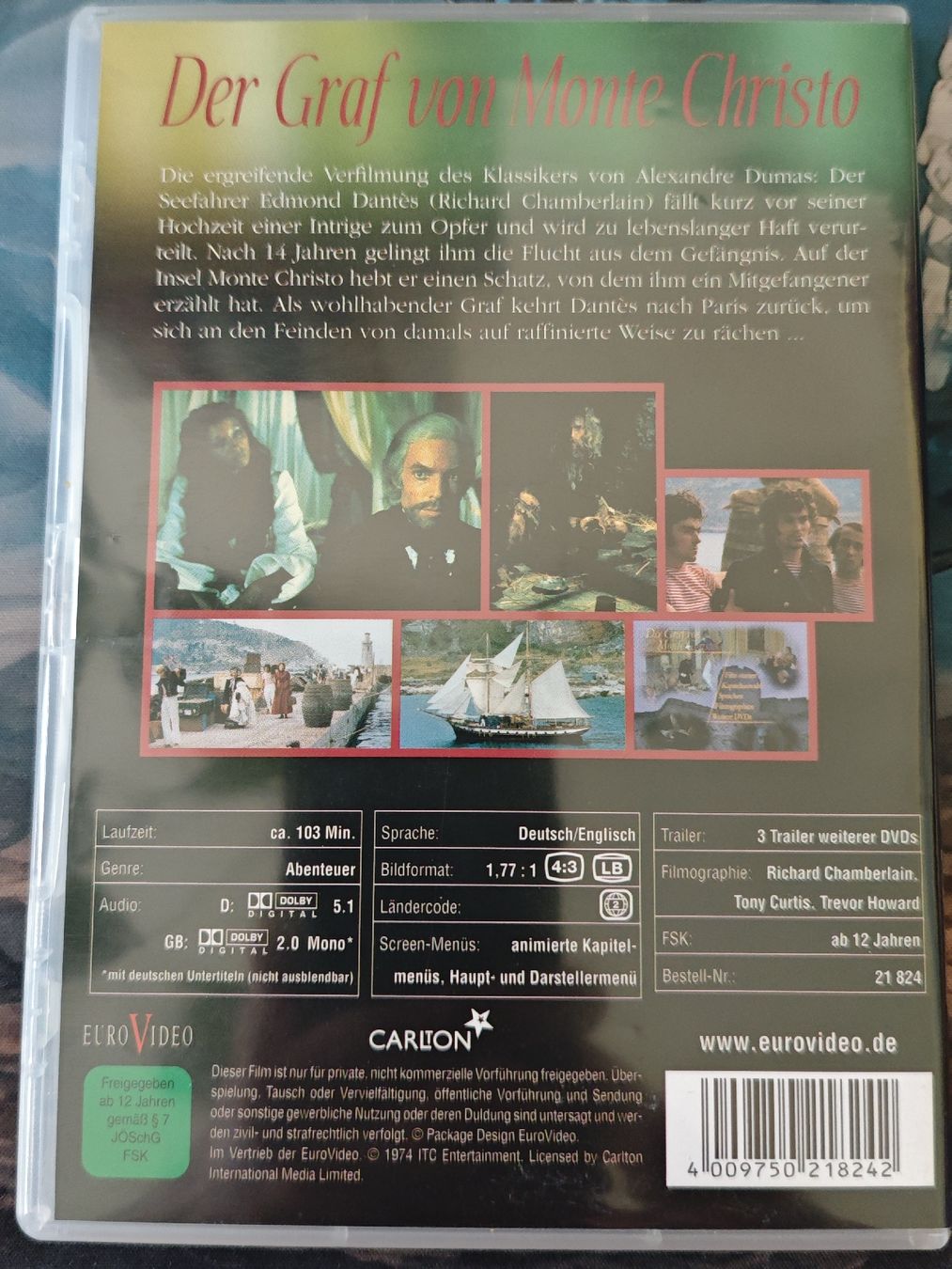 Tutti i DVDs: Der Graf von Monte Christo – Usato da Laufenburg venduto da grossrto 1