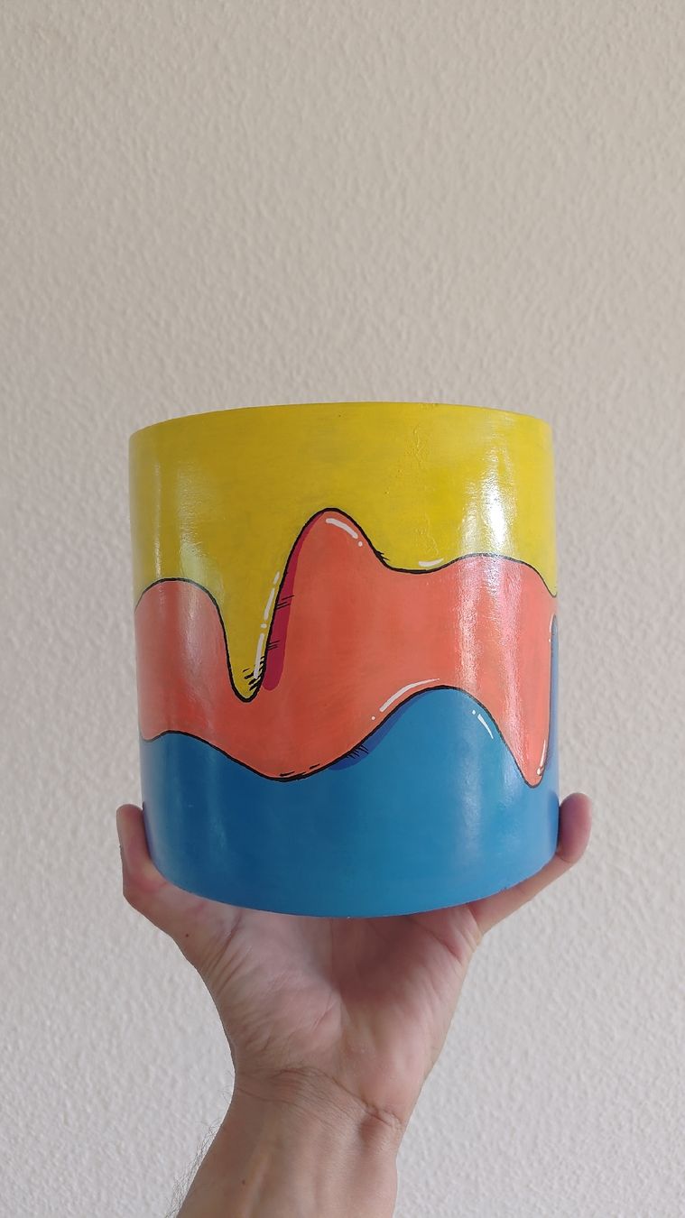 Pots de fleurs: Ceramic pot hand painted – Neuf (Voir description) à Wetzikon ZH par Alfvisions
