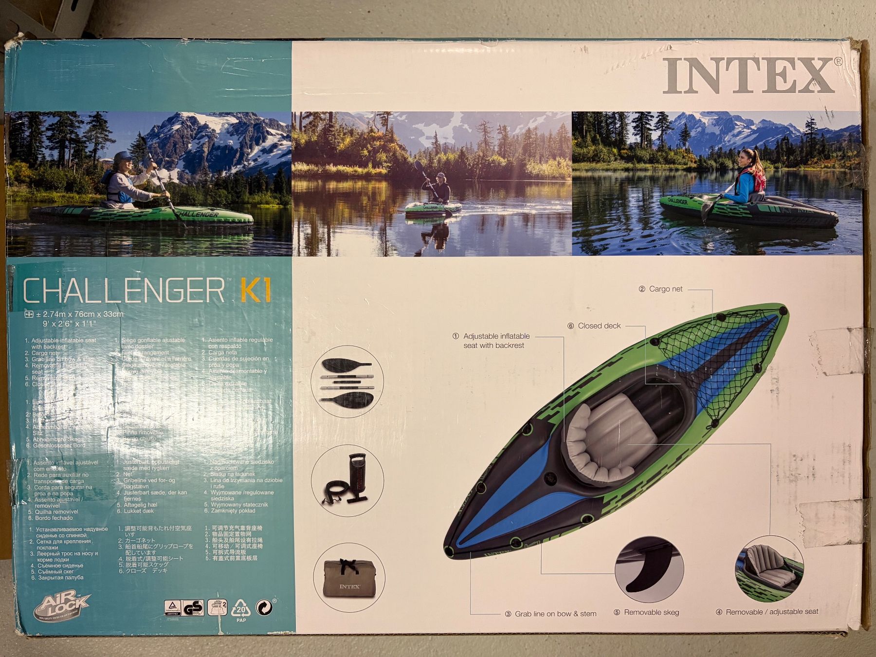 Tavole da surf e di nuoto: Intex Challenger K1 Kajak – Usato da Wangen SZ venduto da foley 1