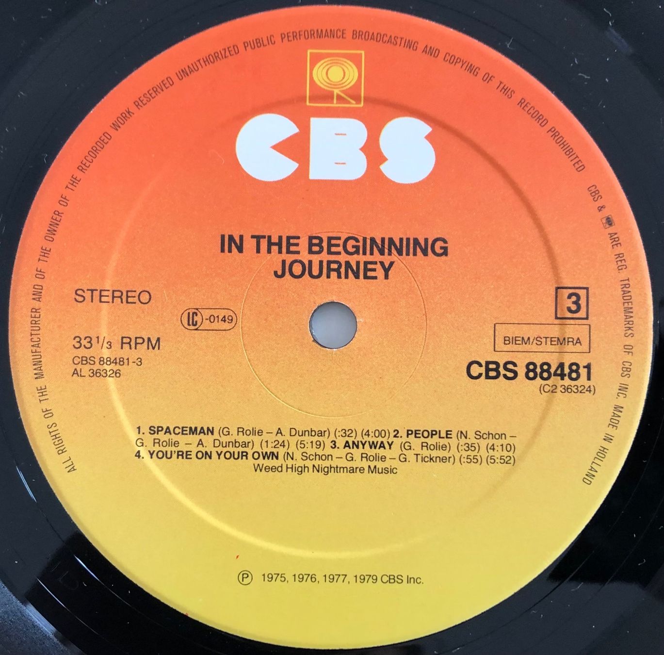 Vinyles: JOURNEY - IN THE BEGINNING – D'occasion à Poliez-Pittet par Newtown-Records 3