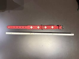Hunter Lederhalsband "Swiss" Grösse S-M 35-43/45cm