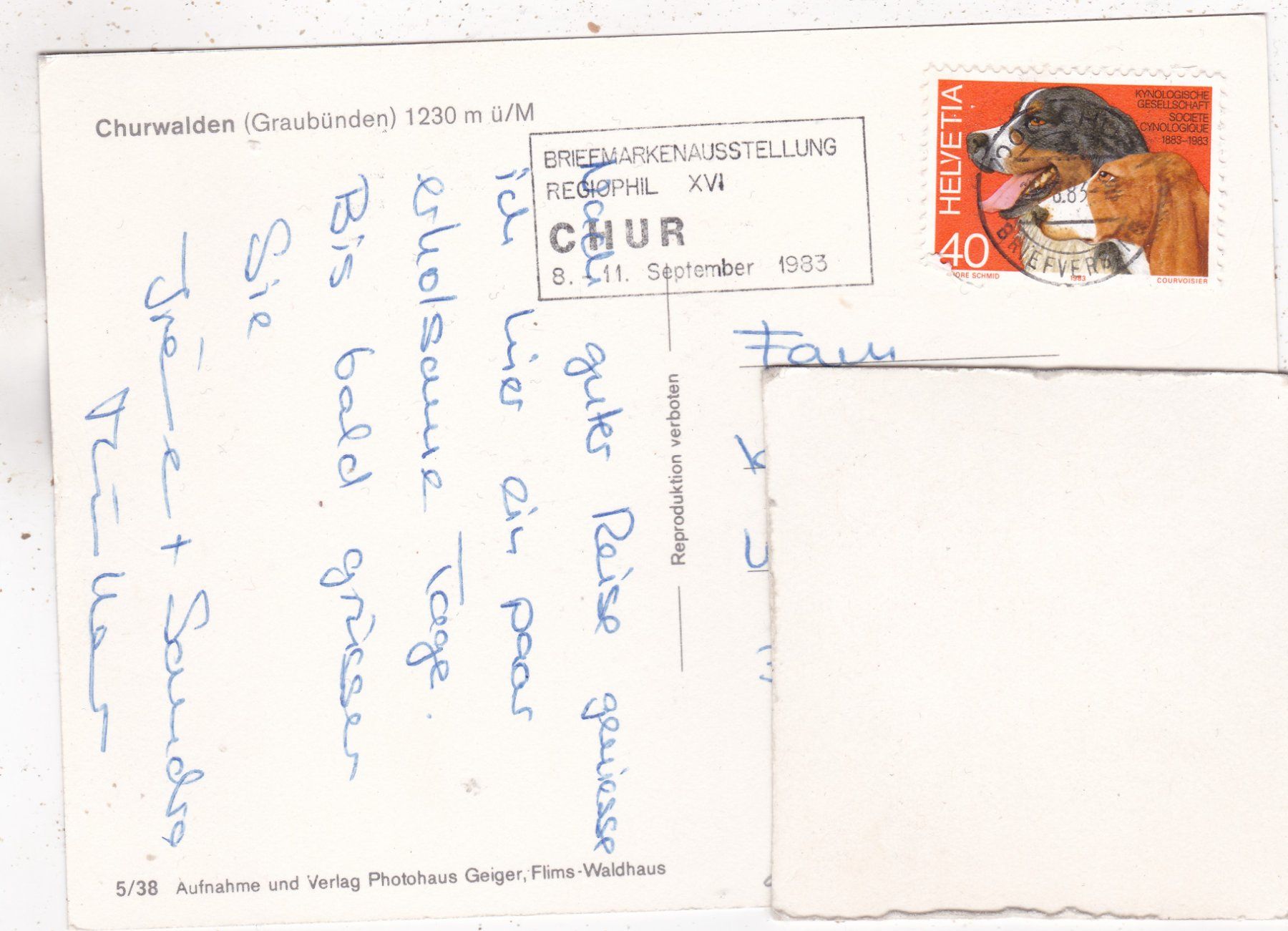 Ansichtskarten: Churwalden 1983 – Gebraucht aus Herisau von Lisegrat2008 1