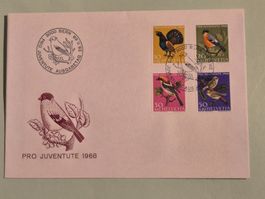 1.Tagesbrief ProJuventute mit Serie 28.11.1968 gestempelt