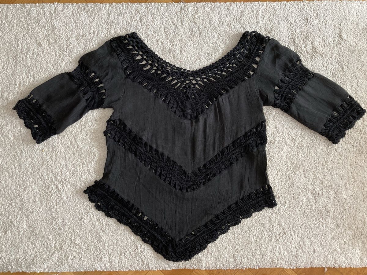 Top: Chic Summer Top, Crochet Details – Usato da Genève venduto da NipponiaNippon 1