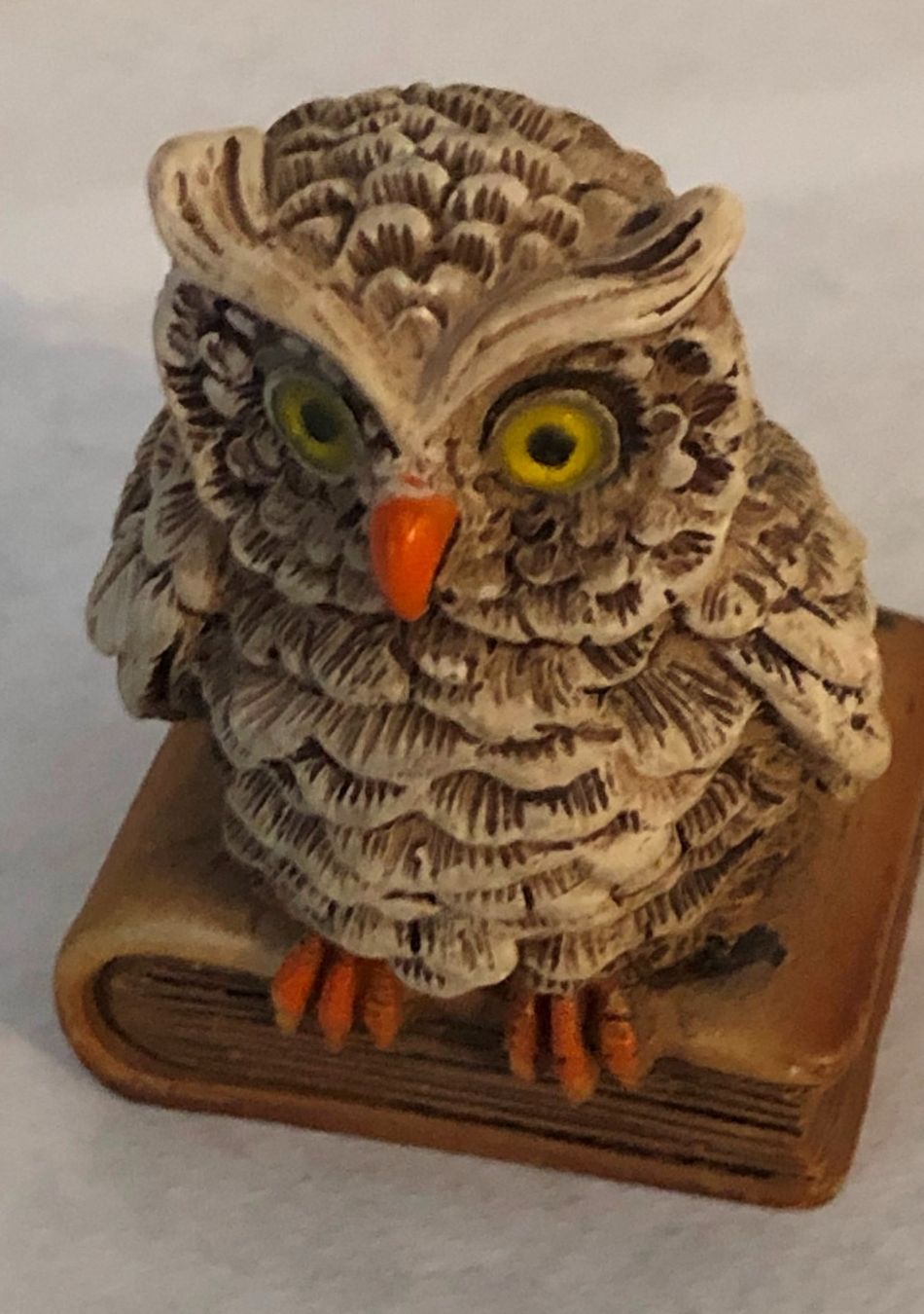 Statuette: Lustige Figur "Eule der Weisheit" auf Buch sitzend – Usato da Gossau/ZH venduto da amazonas66 1