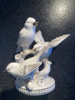 Weisse Porzellan Vögel-Figur,Vintage Deko US-Zone TOP!